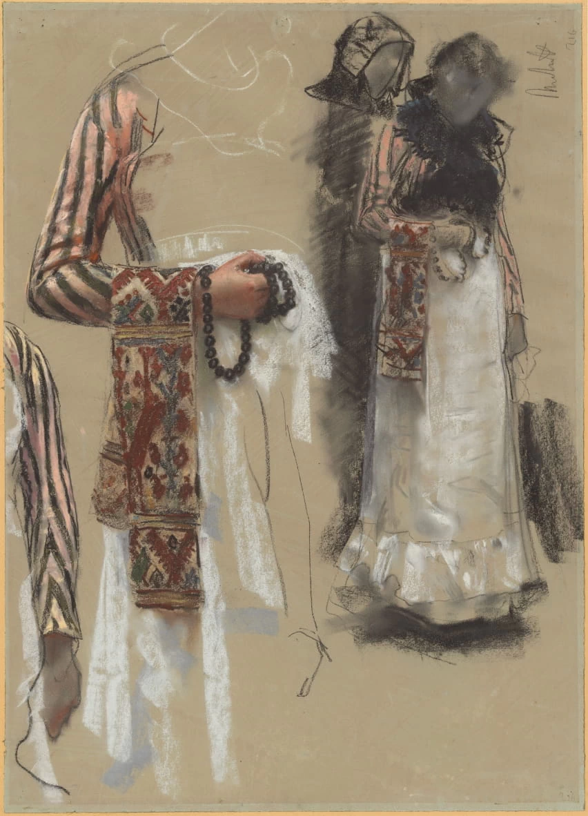 Francesco Paolo Michetti - Donna italiana del sud vestita per la chiesa, Florian Carr Fund and The Ahmanson Foundation, National Gallery of Art